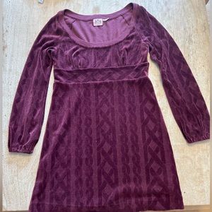 Juicy Couture Velvet Long Sleeve Dress